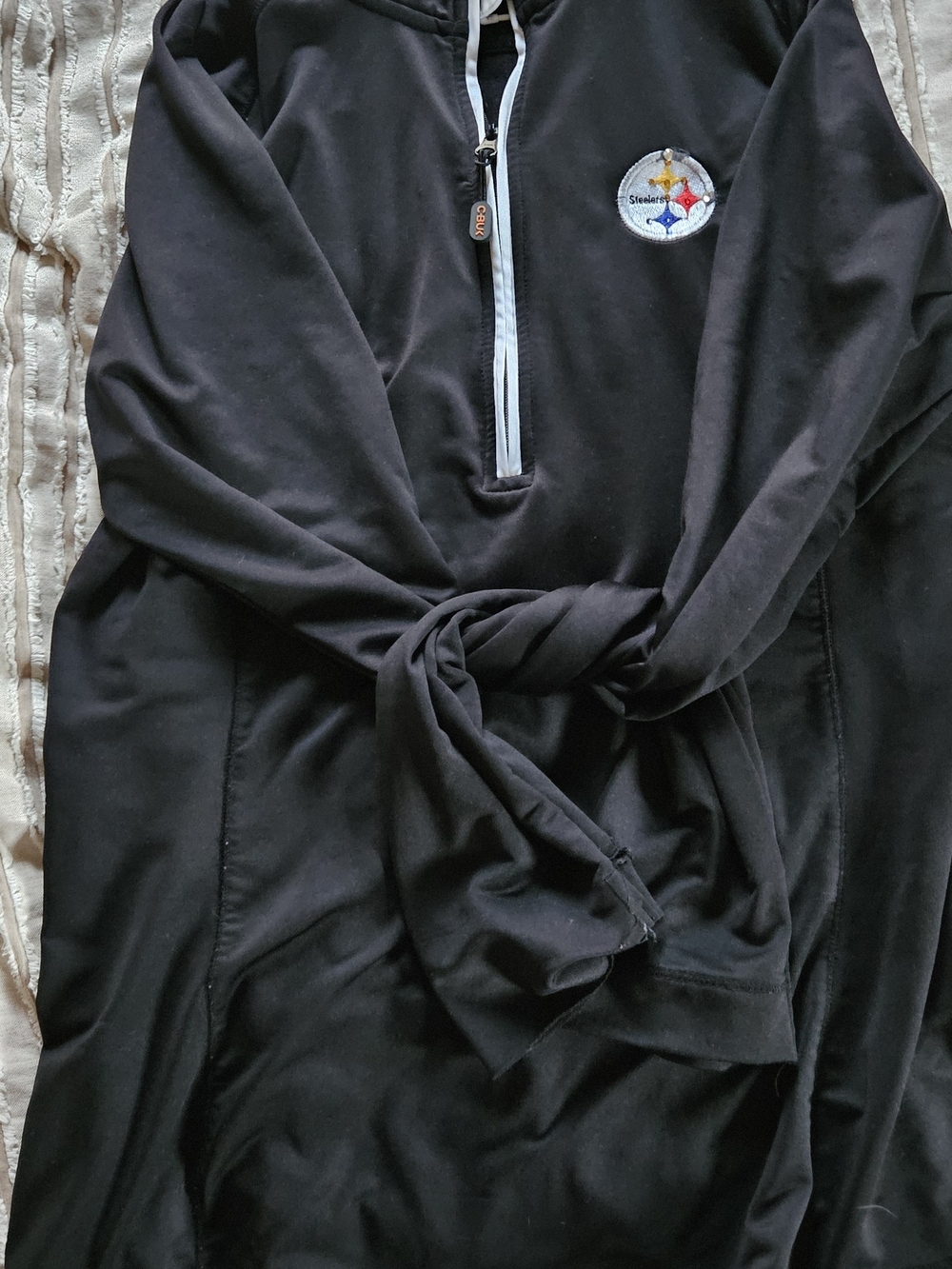 Cutter & Buck Black Quarter-Zip Pullover with Team Patch